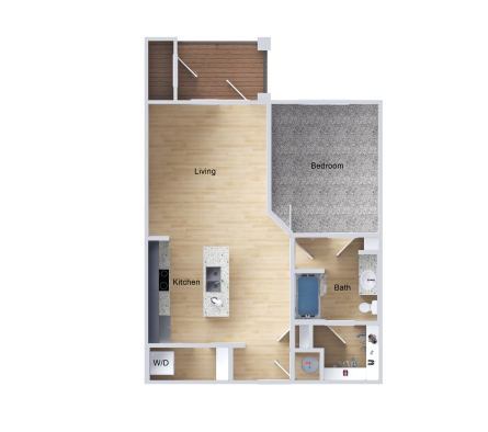 a floor plan of a two bedroom apartment at The Legacy at Veramendi