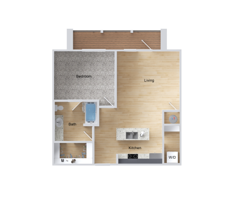 a floor plan of a two bedroom apartment at The Legacy at Veramendi